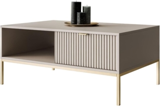 Lookway Couchtisch CORTADO GOLD L-104 mit Schublade, Brite 104