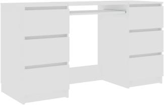 vidaXL Schreibtisch Weiß 140x50x77 cm Holzwerkstoff 800810