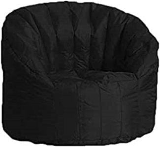 Dmora Runder Polstersessel, Farbe schwarz, Maße 80 x 80 x 80 cm