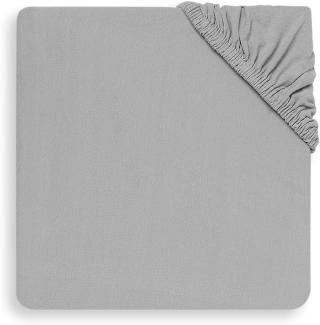 Jollein Spannbettlaken Gitterbett Jersey 60x120 cm - Soft Grey