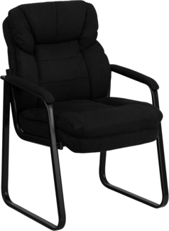 Flash Furniture Stuhl, Metallgewebe, Mikrofaser, Schwarz, 26" D x 24" W x 36" H