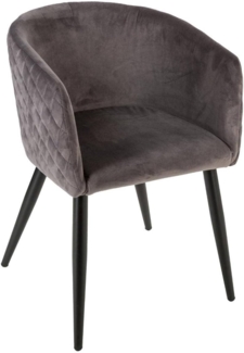 GLAMOUR Steppsessel, Loungesessel, grau