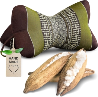 livasia Nackenstützkissen Knochenkissen, vegan und handgefertigt, Ø 15x32cm, Kapok