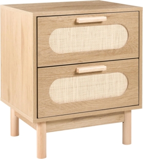 Nachttisch mit 2 Schubladen COSTELLO Hellbraun