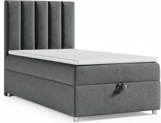 Best for Home Boxspringbett K10 SINGLE mit Bettkasten (Graphit 90x200)