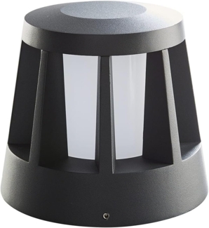 Heitronic 501332 LED Wegbegrenzungsleuchte Gomera anthrazit rund mit Anfahrschutz