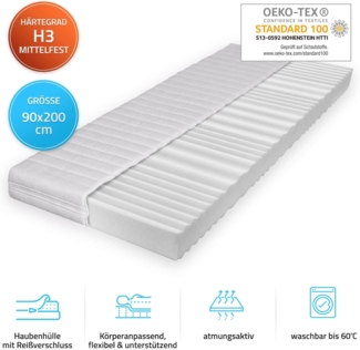 HOME DELUXE Matratze ORTHO BASIC - 90 x 200 cm Made in Germany
