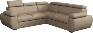 Ecksofa Boston Maxi mit Schlaffunktion, Bettkasten, Einstellbare Kopfstützen (Aragon 14, 2rR2P)
