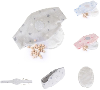 Moni Baby Anti-Kolik-Gürtel, Kirschkernkissen, Wärmekissen, Thermo-Gürtel grau