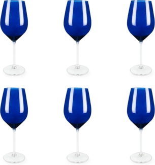 Excelsa Cobalto Weingläser, Glas, Blau, 6 Stück