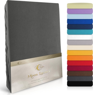 MOON Heimtextilien Spannbettlaken MOON-Luxury Spannbettlaken Jersey Stretch 230g/m², 97% Mako-Baumwolle 3% Elastan