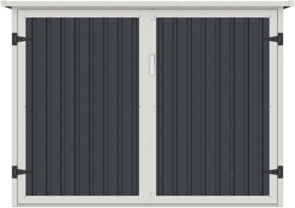 Vente-unique - Metall-Fahrradunterstand aus verzinktem Stahl - Anthrazitgrau - 4 m² für 4 Fahrräder - NIKI