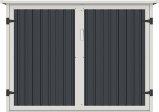 Vente-unique - Metall-Fahrradunterstand aus verzinktem Stahl - Anthrazitgrau - 4 m² für 4 Fahrräder - NIKI