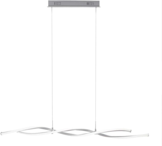 SellTec LED Pendelleuchte LED Pendellampe Welle, stufenlos dimmbar über Wandschalter, 2x LED-Board/ 9 Watt, warmweiß, dimmbar per Wandschalter, Memory Funktion