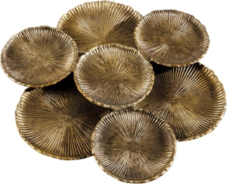 riess-ambiente Dekoschale ABSTRACT LEAF 45cm gold (Einzelartikel, 1 St), Wohnzimmer · Esszimmer · Schmuckschale · Metall · Handmade