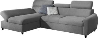 99rooms Litos Ecksofa Velours ESITO Grau Links mit