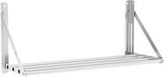 Royal Catering RC-TFWH80X30 Wandbord klappbar Stangendesign 80x30 cm 40 kg Edelstahl Hängeregal Küche Wandregal klappbar