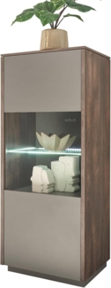 Vitrine Piano in Eiche und grau 55 x 130 cm