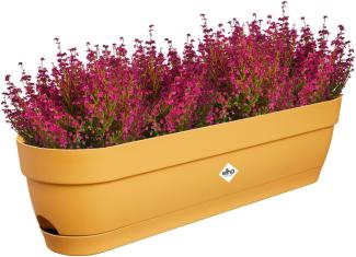 elho Vibia Campana Balkonkasten 70 mit Wasserreservoir - Blumentopf Balkon - 100% recyceltem Plastik - Ø 69. 0 x H 17. 0 cm - Gelb/Honig Gelb