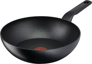 Tefal Wok Titanium Force Wok-Pfanne, Induktion, Ø 28 cm, Aluminium, extra haltbare Antihaft-Beschichtung, Thermo Signal, tiefe Form