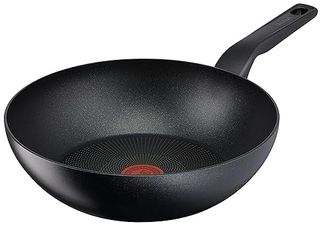 Tefal Wok Titanium Force Wok-Pfanne, Induktion, Ø 28 cm, Aluminium, extra haltbare Antihaft-Beschichtung, Thermo Signal, tiefe Form