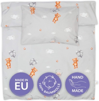 Kinderbettwäsche Baby Bettwäsche 100x135 cm aus Baumwolle - Kinder Set von Duvet Cover 100x135 und Kissenbezug 40x60 cm Junge und mädchen babybettwäsche bettbezug für Kleinkind Oeko-Tex