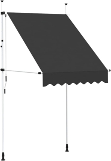 vidaXL Einziehbare Markise Handbetrieben 150 cm Anthrazit 143687