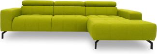 DOMO Collection Cunelli Ecksofa, Sofa mit Rückenfunktion, Polsterecke mit Relaxfunktion, 292 x 175 x 79 cm, Eckcouch in grün