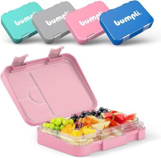 bumpli® Lunchbox Kinder Brotdose (6 Fächer) Brotbüchse, Vesperdose, Tritan, Auslaufsicher & BPA-frei- Kinderfreundliche Verriegelung