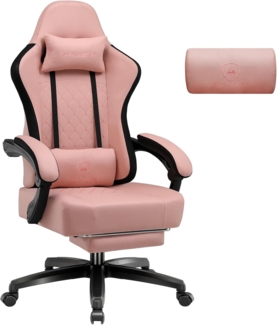 GTPLAYER Gaming-Stuhl Ergonomischer Gaming Sessel Schreibtischstuhl mit Stoffoberfläche (Pacekung), Federsitzkissen mit Fußstütze