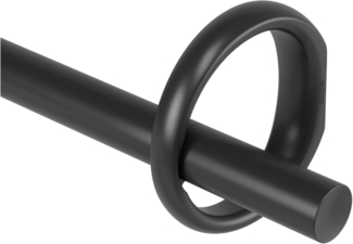 Umbra Gardinenstange Ringlet Schwarz, 107-305 cm, Stahl, Aluminium