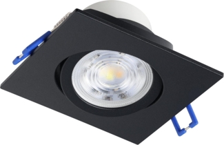 Eglo 98611 Hochvolt LED Einbauleuchte SALICETO schwarz 2700K L:8,8cm B:8,8cm H:4,2cm schwenkbar dimmbar