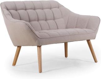 Menzzo Scandinave 2-Sitzer Sofas, Stoff, Beige, L128 x P75 x H76cm