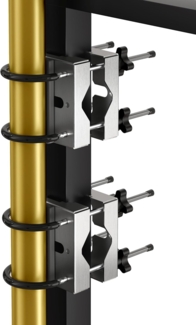 4smile Sonnenschirmhalter Balkongeländer SunnyEasy, 2er Set - Flexible Edelstahl Sonnenschirm Halterung Balkon - Schirmhalterung Balkongeländer ersetzt Sonnenschirmständer Balkon