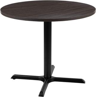 Flash Furniture Konferenztisch, rund, 91,4 cm, Holzwerkstoff, Rustikales Grau, 35. 5" L x 35. 5" W x 30" H