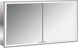 Emco asis prime Lichtspiegelschrank, Aufputzmodell, 1 Tür, Anschlag links, 600mm, Ausführung: Gehäuse Aluminium - Rückwand verspiegelt - 949705059