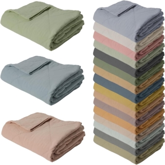 Decke Überwurf 100% Baumwolle 140 x 200 cm Skandinavisch Kit