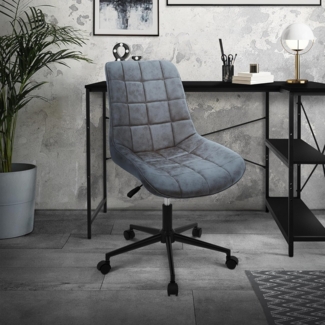 ML-DESIGN Bürostuhl Schreibtischstuhl mit Rückenlehne 360° drehbar höhenverstellbar (1 St), Polsterstuhl Anthrazit, Microfaserbezug Metallgestell Drehstuhl Sessel