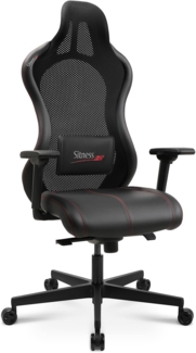 Topstar Bürostuhl Gamingstuhl Sitness RS Sport Plus Continental Kunstleder rot/schwarz Schwarze Naht mit Lordosenkissen