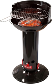 Barbecook Loewy 40 mini grill Holzkohlegrill BBQ mit Windschutz, Grillen für 4 Personen, schwarz, 40 x 40 x 75 cm