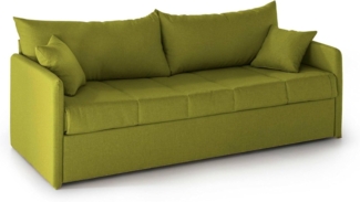 Talamo Italia - 3-Sitzer Schlafsofa Uberta, Schlafsofa fürs Wohnzimmer, gepolstert, abnehmbar, 100% Made in Italy-Qualität, 205x86 h80 cm, Grün