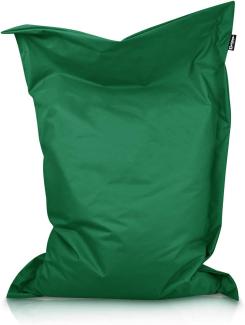 BuBiBag XXL Sitzsack, Outdoor Sitzsäcke für Kinder und Erwachsene, Bodenkissen Beanbag Fatboy wetterfest (Dunkelgrün 180x145 cm)