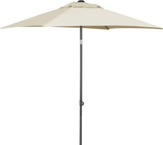 Dehner Sonnenschirm Andros, ca. 210 x 150 x 160 cm, Polyester, beige