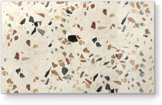 DEQORI Schneidebrett 'Bunter Terrazzo-Stil', Glas, Platte Frühstücksbrett Schneideplatte