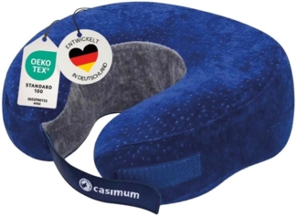 casimum Reisekissen Nackenhörnchen RELAX aus Memory Schaum, stützend und bequem für unterwegs, Schlafkissen Reise, 30x28x12 cm