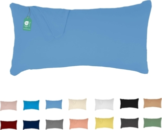 Livessa Kissenbezug 40x80 cm - Verdeckter Reißverschluss an der Langen Seite, Kopfkissenbezug aus%100 Baumwolle Jersey Stoff, Ultra weich und atmungsaktiv, Oeko-Tex Zertifiziert