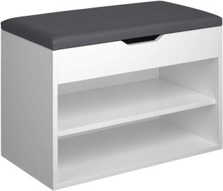 tectake Schuhschrank Schuhbank (Komplettset, 1-St, inkl. Schlüssel) für 6 Paar Schuhe