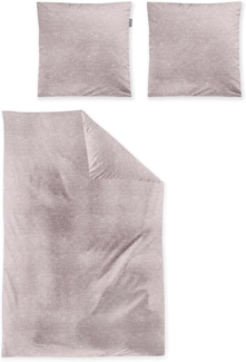 Irisette Feinbiber Bettwäsche Koala 155x220 Melange uni rosa rose 8544-60