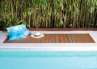 Fab Hab Outdoorteppich Cancun Multicolor aus recyceltem Plastik bunt 240x300 cm