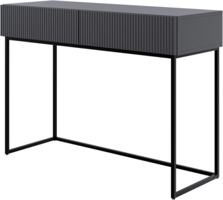 Selsey 'Veldio' Schminktisch mit 2 Schubladen, schwarz, ca. 79 x 110 x 40 cm